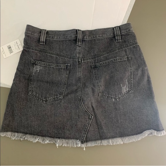 *SOLD* Free People retro denim skirt black 8 29 - Picture 6 of 10
